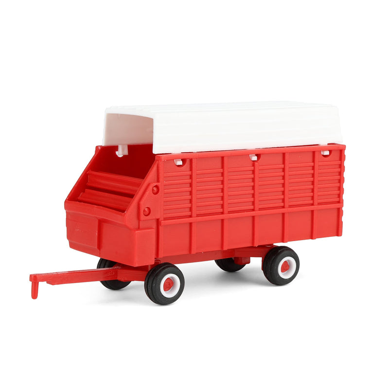 1/64 Red & White Single Axle Forage Wagon by Standi Toys
