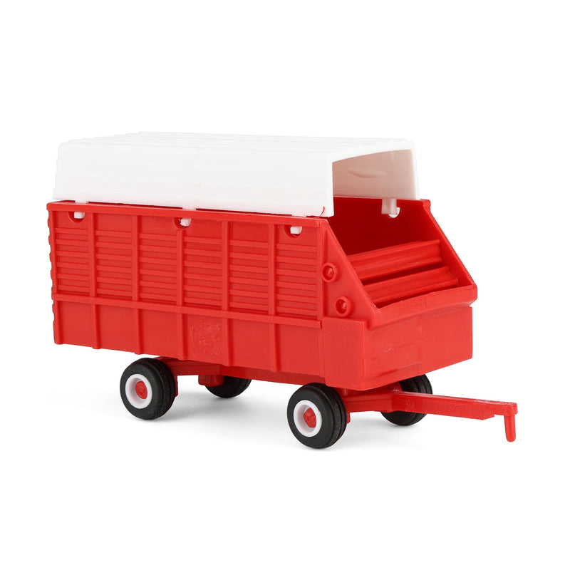 1/64 Red & White Single Axle Forage Wagon by Standi Toys