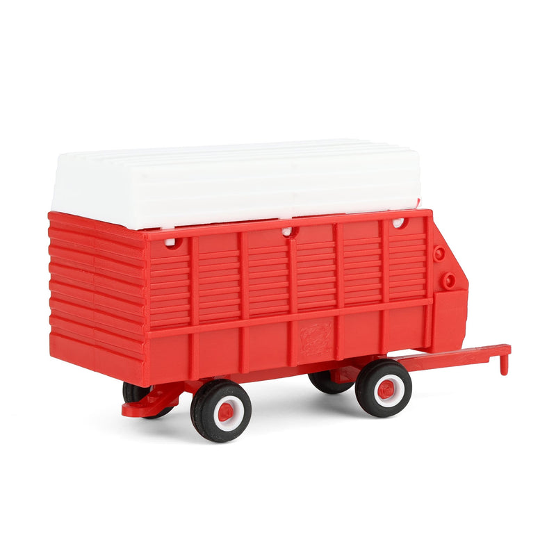 1/64 Red & White Single Axle Forage Wagon by Standi Toys