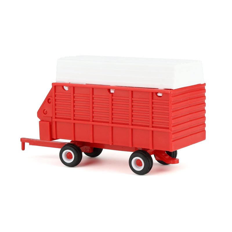 1/64 Red & White Single Axle Forage Wagon by Standi Toys