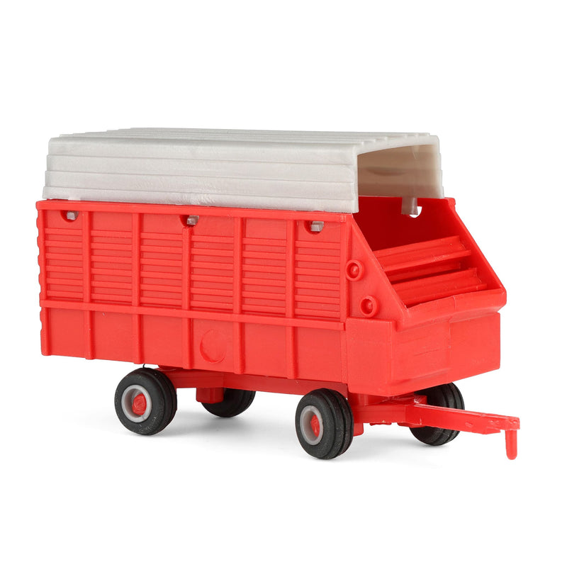 1/64 Red & Silver Forage Wagon, Single Axle By Standi Toys