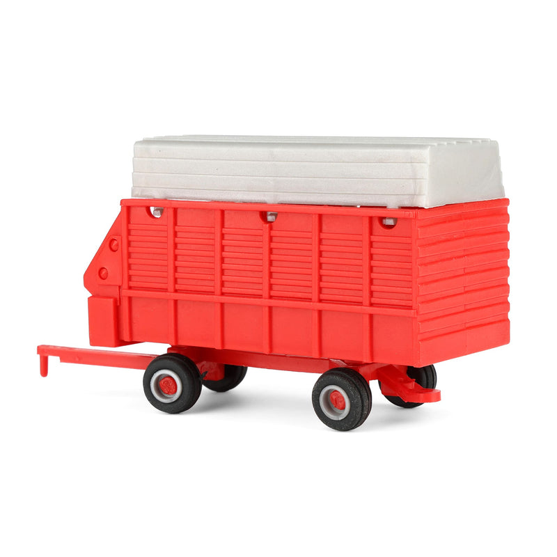 1/64 Red & Silver Forage Wagon, Single Axle By Standi Toys