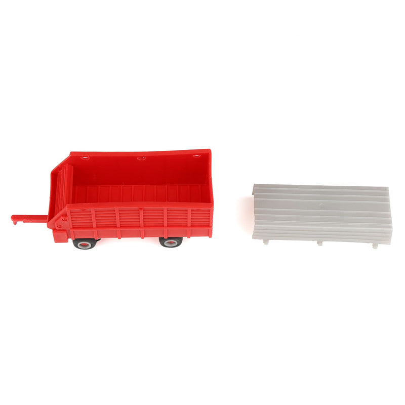 1/64 Red & Silver Forage Wagon, Single Axle By Standi Toys