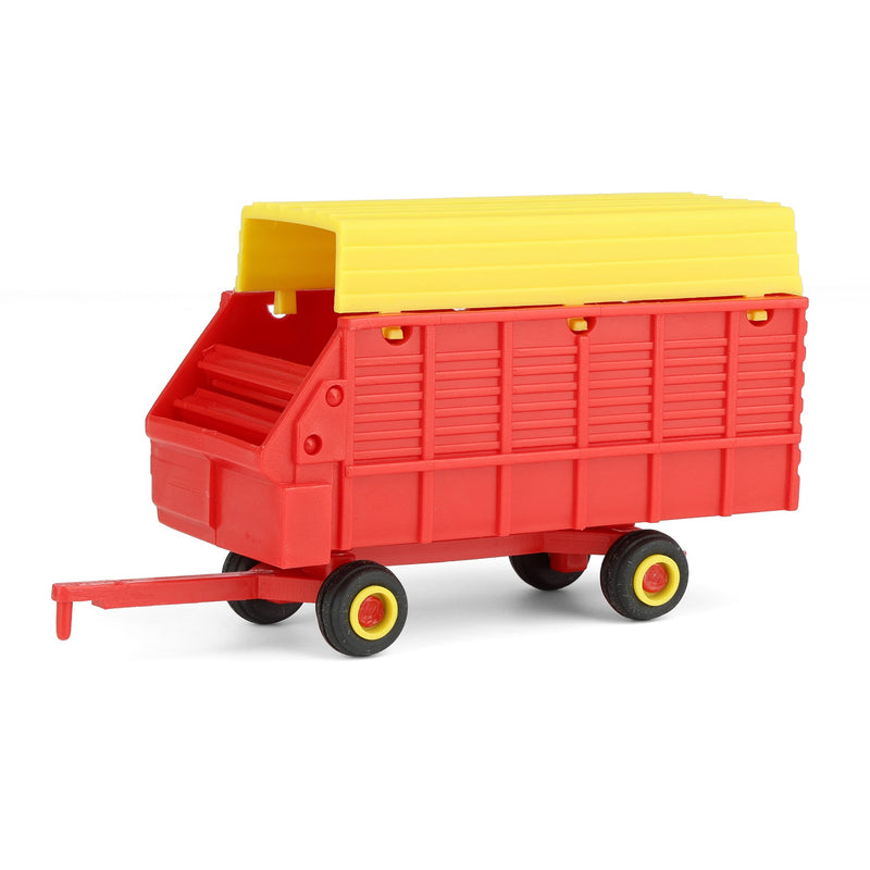 1/64 Red & Yellow Single Axle Forage Wagon by Standi Toys