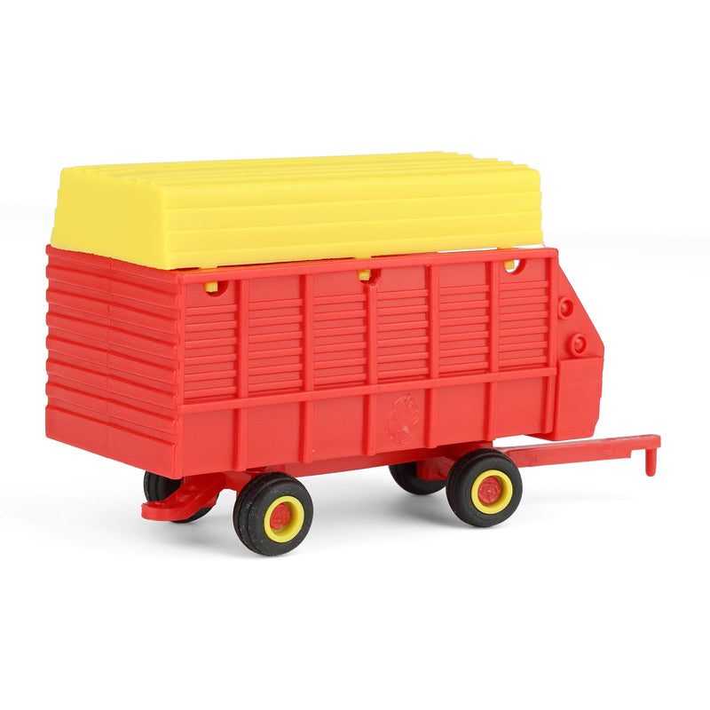 1/64 Red & Yellow Single Axle Forage Wagon by Standi Toys