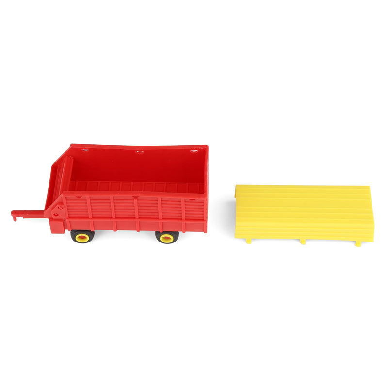 1/64 Red & Yellow Single Axle Forage Wagon by Standi Toys