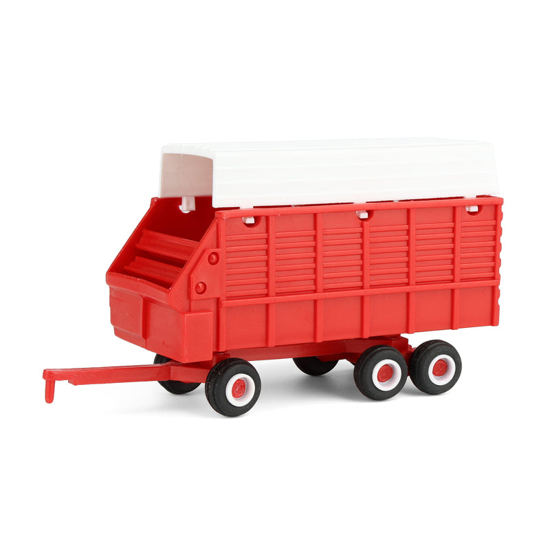 1/64 Red & White Tandem Axle Forage Wagon by Standi Toys