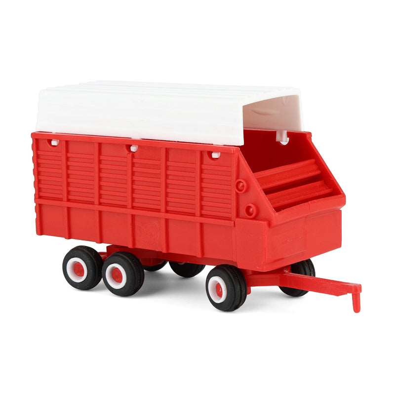 1/64 Red & White Tandem Axle Forage Wagon by Standi Toys