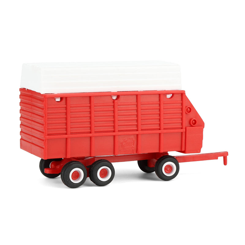 1/64 Red & White Tandem Axle Forage Wagon by Standi Toys