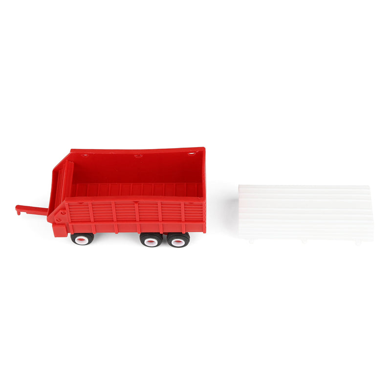 1/64 Red & White Tandem Axle Forage Wagon by Standi Toys
