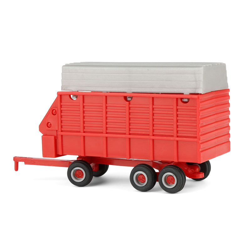 1/64 Red & Silver Tandem Axle Forage Wagon by Standi Toys