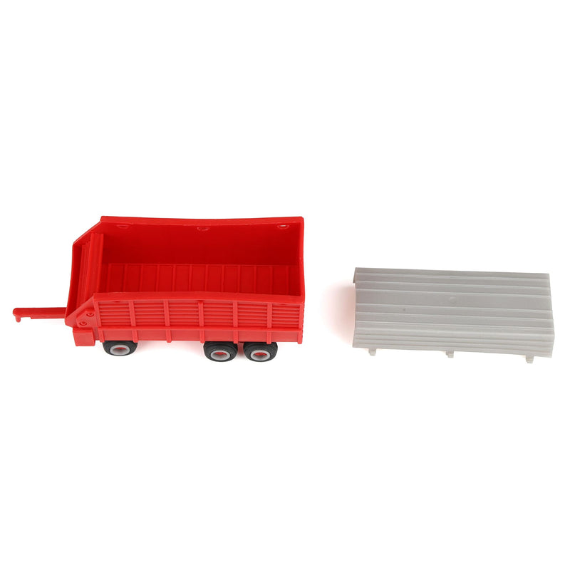 1/64 Red & Silver Tandem Axle Forage Wagon by Standi Toys