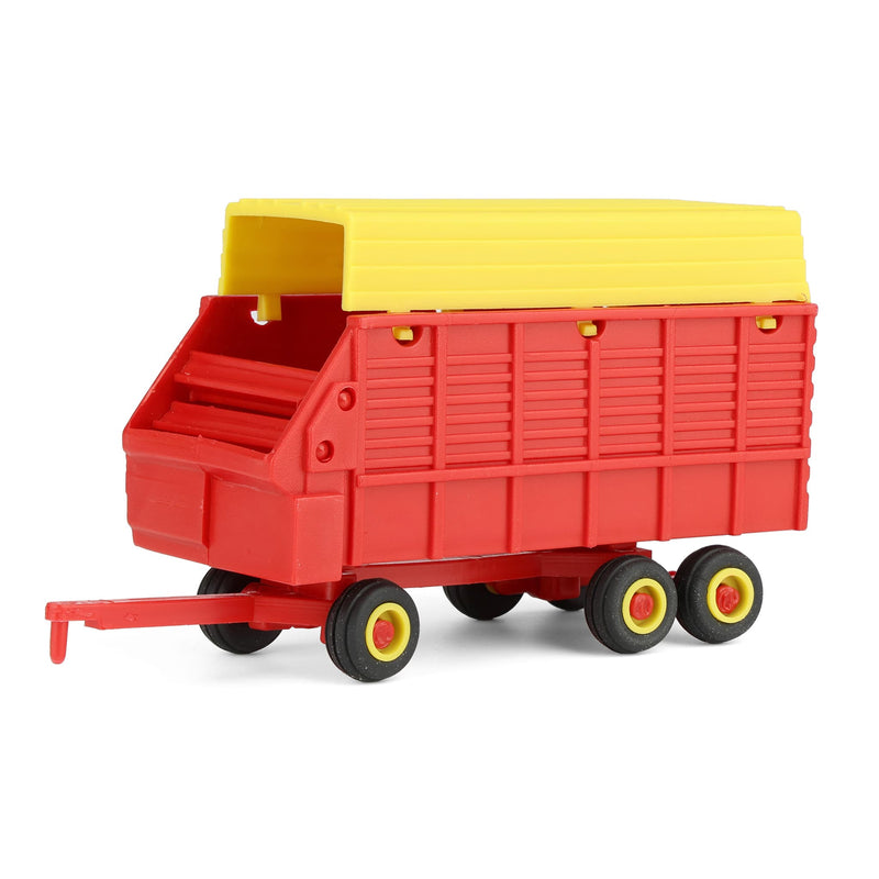1/64 Red & Yellow Tandem Axle Forage Wagon by Standi Toys