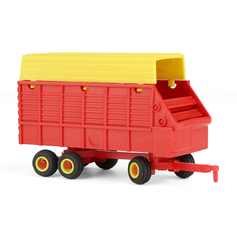1/64 Red & Yellow Tandem Axle Forage Wagon by Standi Toys
