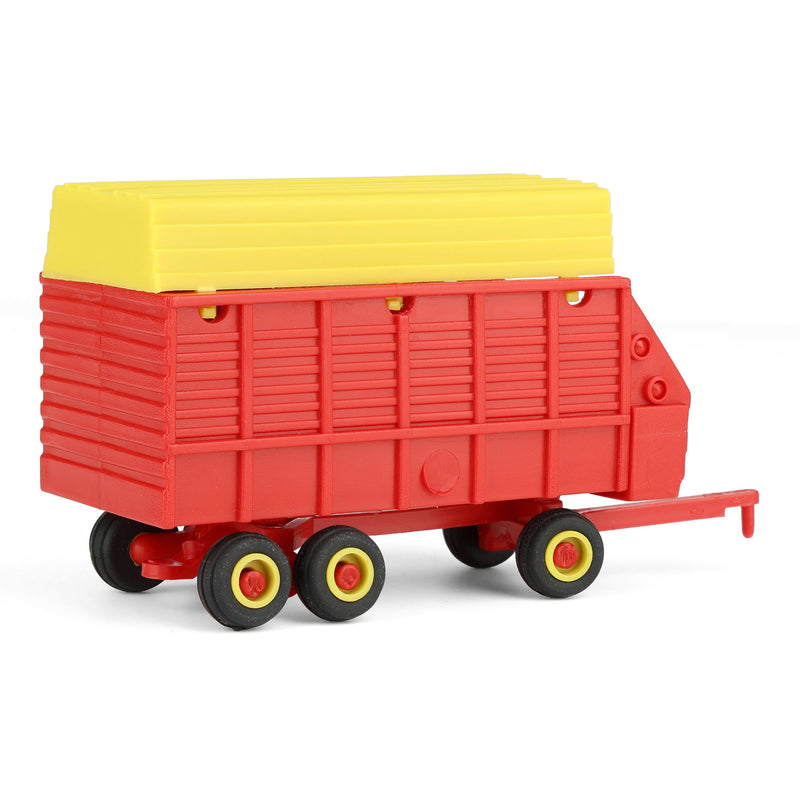 1/64 Red & Yellow Tandem Axle Forage Wagon by Standi Toys