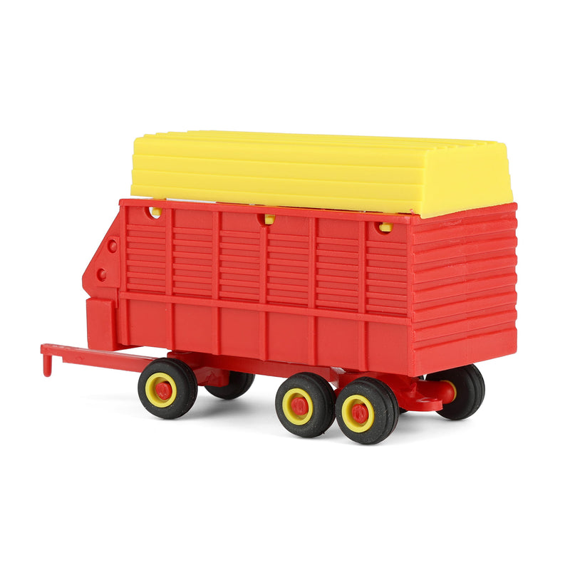 1/64 Red & Yellow Tandem Axle Forage Wagon by Standi Toys