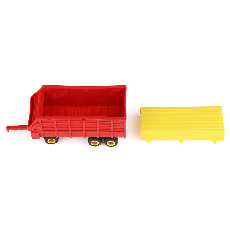 1/64 Red & Yellow Tandem Axle Forage Wagon by Standi Toys