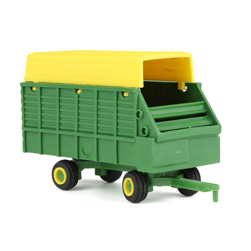 1/64 Green & Yellow Single Axle Forage Wagon by Standi Toys