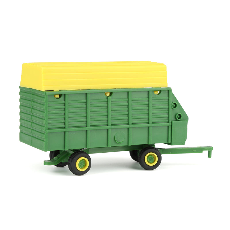 1/64 Green & Yellow Single Axle Forage Wagon by Standi Toys