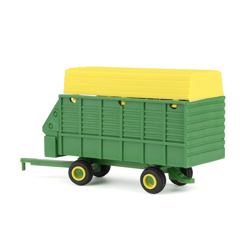 1/64 Green & Yellow Single Axle Forage Wagon by Standi Toys