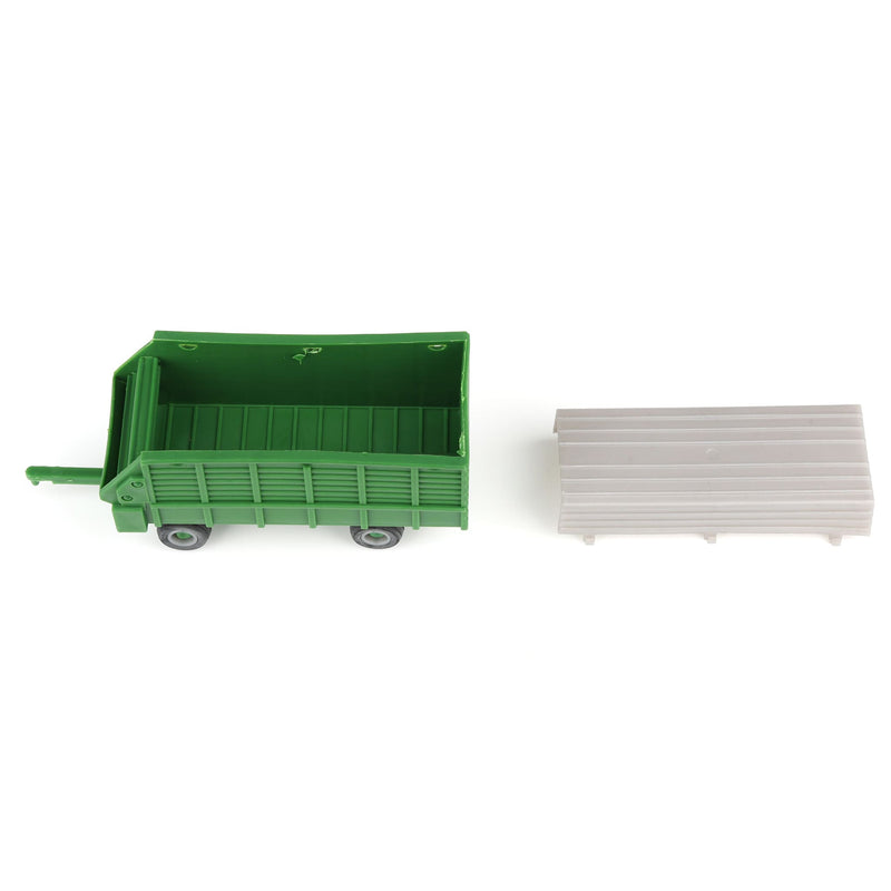 1/64 Green & Silver Single Axle Forage Wagon by Standi Toys