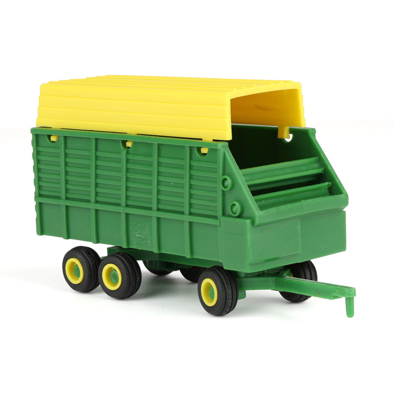 1/64 Green & Yellow Tandem-Axle Forage Wagon by Standi Toys