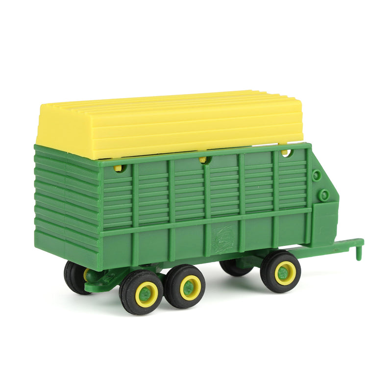 1/64 Green & Yellow Tandem-Axle Forage Wagon by Standi Toys