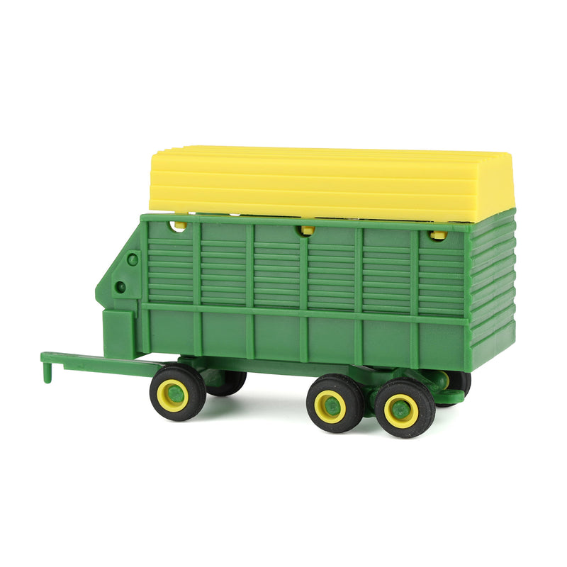 1/64 Green & Yellow Tandem-Axle Forage Wagon by Standi Toys