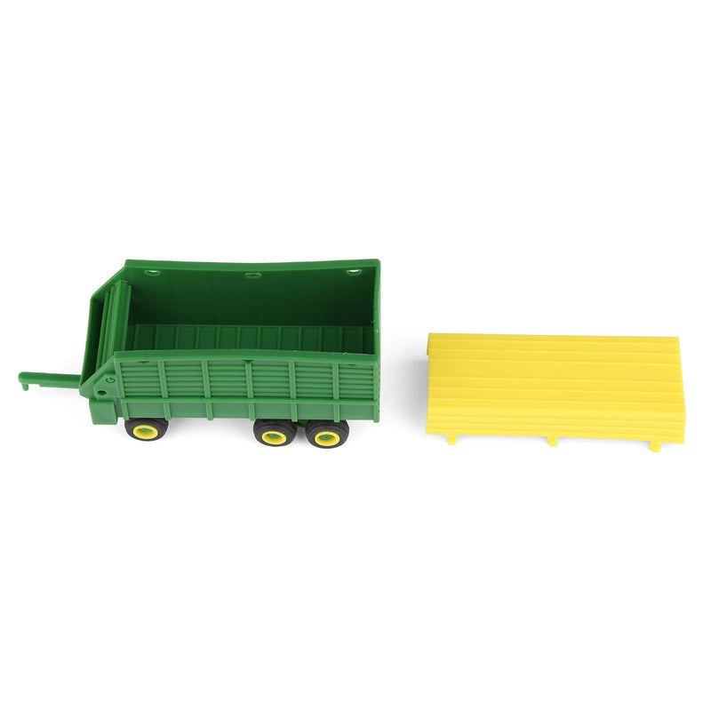 1/64 Green & Yellow Tandem-Axle Forage Wagon by Standi Toys