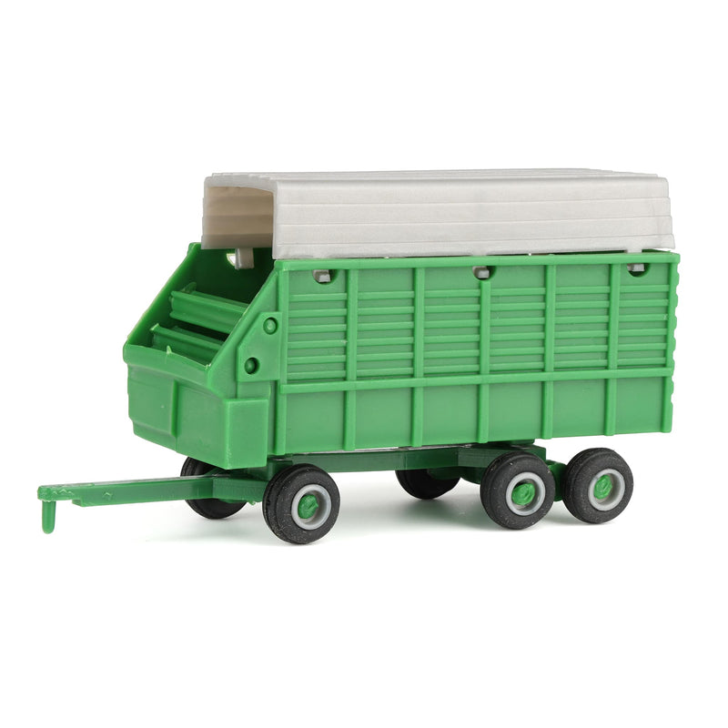 1/64 Green & Silver Tandem Axle Forage Wagon by Standi Toys