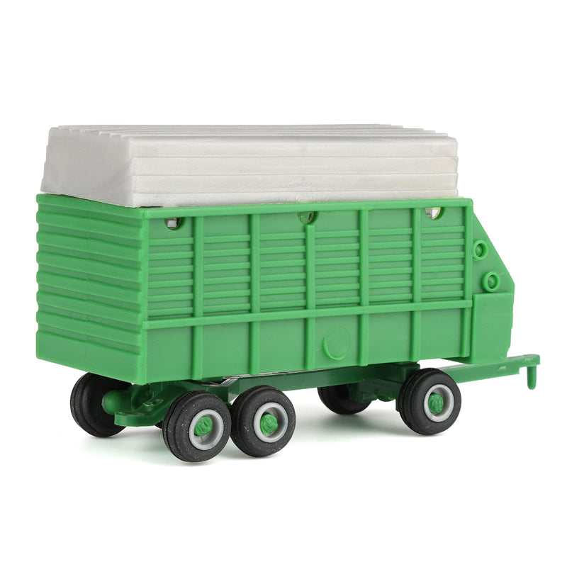 1/64 Green & Silver Tandem Axle Forage Wagon by Standi Toys