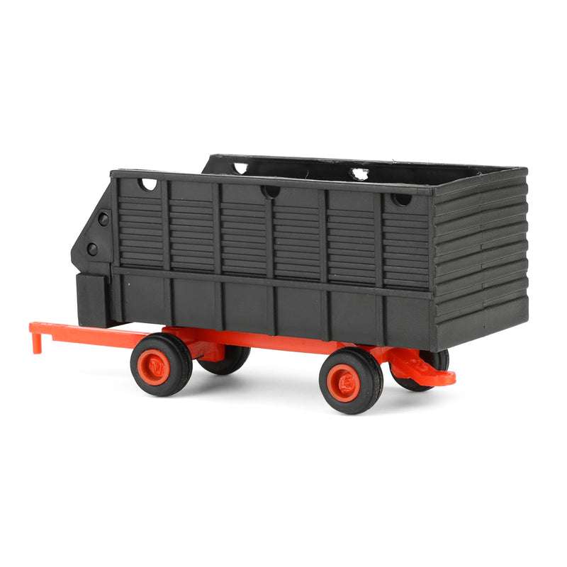 1/64 Orange & Black Single Axle Forage Wagon by Standi Toys