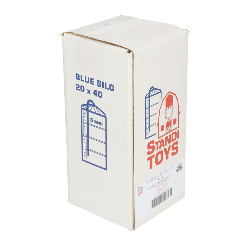 1/64 Plastic Blue Silo with Blue Top, 20ft x 40ft Farm Toy Replica by Standi Toys