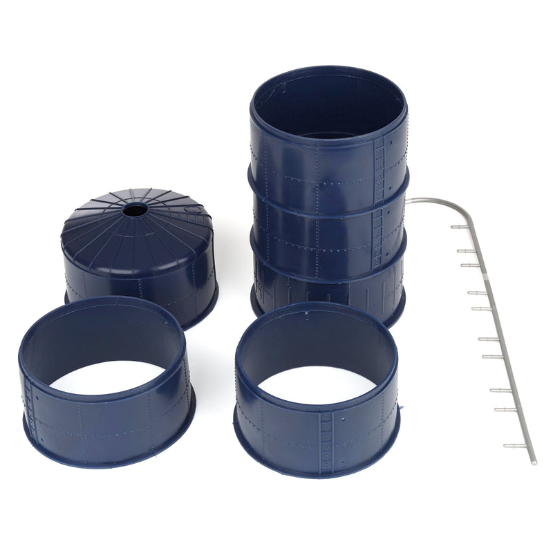 1/64 Plastic Blue Silo with Blue Top & Blower Pipe, 20' x 60' by Standi Toys