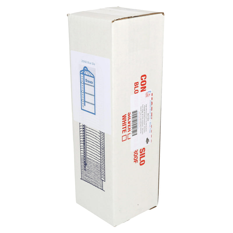 1/64 Plastic Blue Silo with Blue Top & Blower Pipe, 20' x 60' by Standi Toys