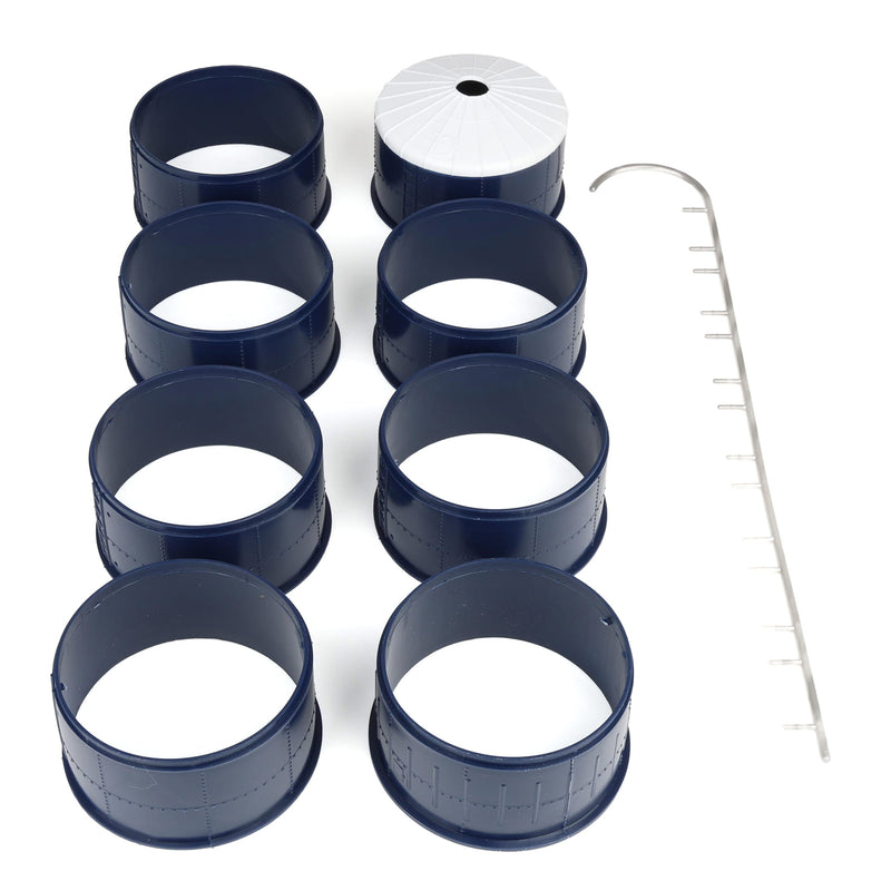 1/64 Plastic Blue Silo with Blower Pipe & White Top 20x80ft Replica by Standi Toys