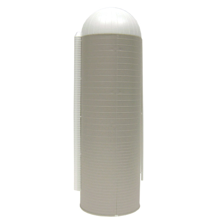 1/64 20ft x 60ft Gray Concrete Stave Silo with White Top Replica by Standi Toys