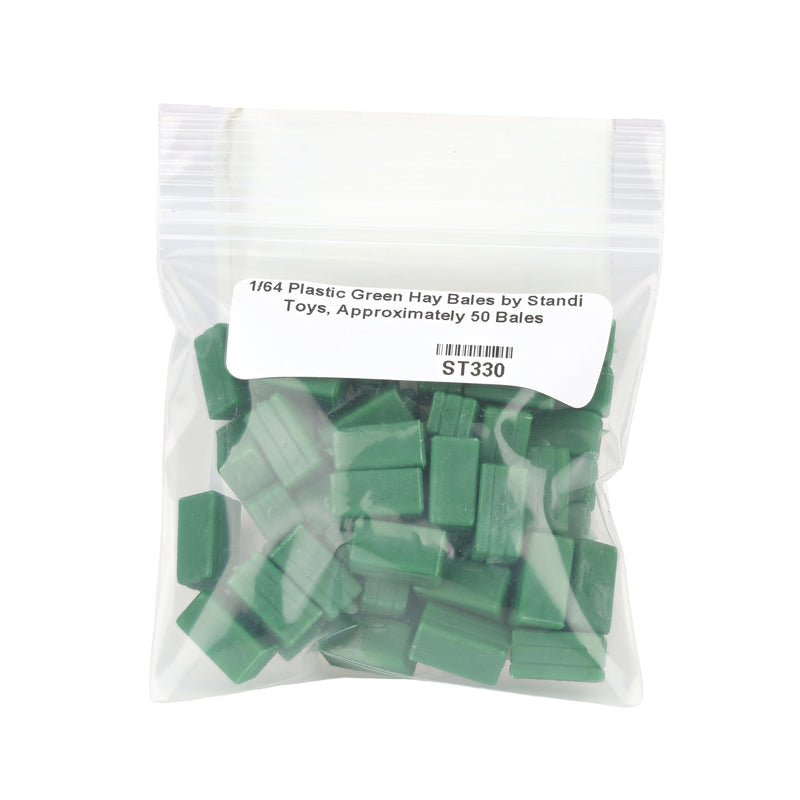 1/64 Plastic Green Hay Bales Farm Toy Accessory by Standi Toys, Approximately 50 Bales