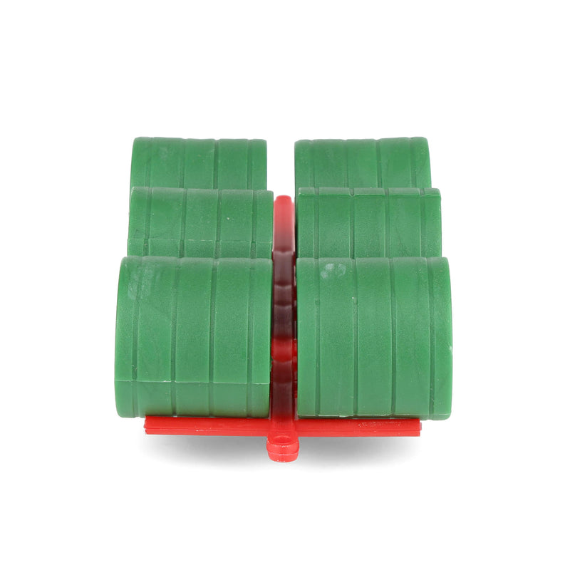 1/64 Red Round Hay Bale Transport with 6 Bales Farm Toy Accessory by Standi Toys