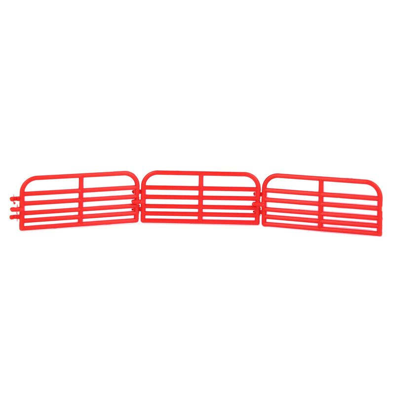 1/64 Red (3) 10 feet Cattle Gate for Fence Farm Toy Accessory by Standi Toys