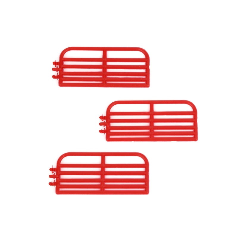 1/64 Red (3) 10 feet Cattle Gate for Fence Farm Toy Accessory by Standi Toys