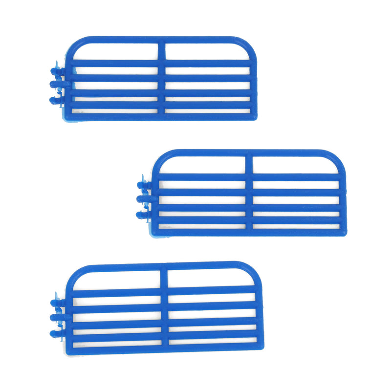 1/64 Blue (3) 10 feet Cattle Gate for Fence Farm Toy Accessory by Standi Toys