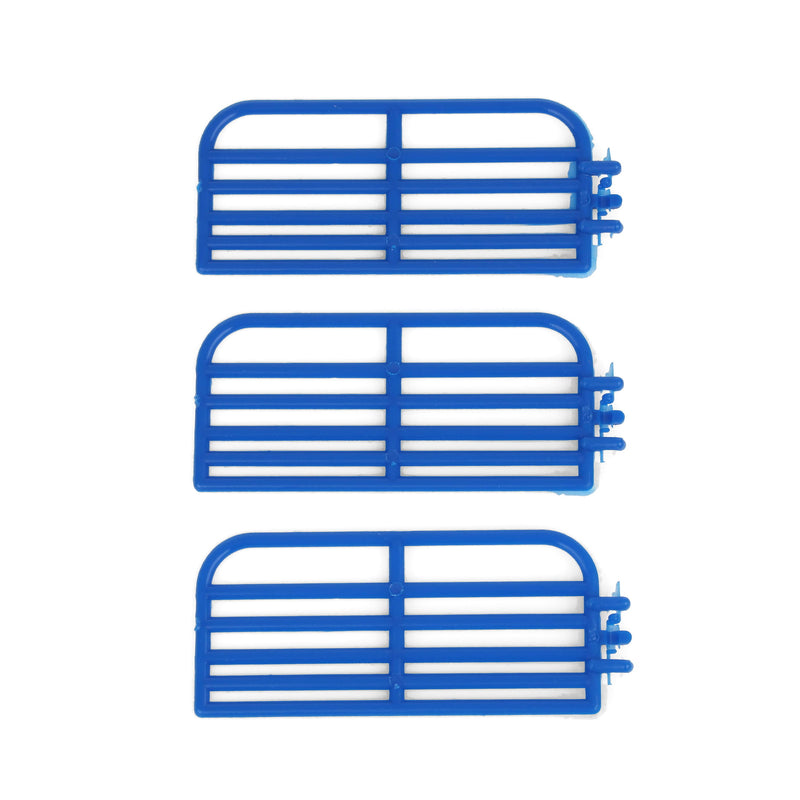 1/64 Blue (3) 10 feet Cattle Gate for Fence Farm Toy Accessory by Standi Toys