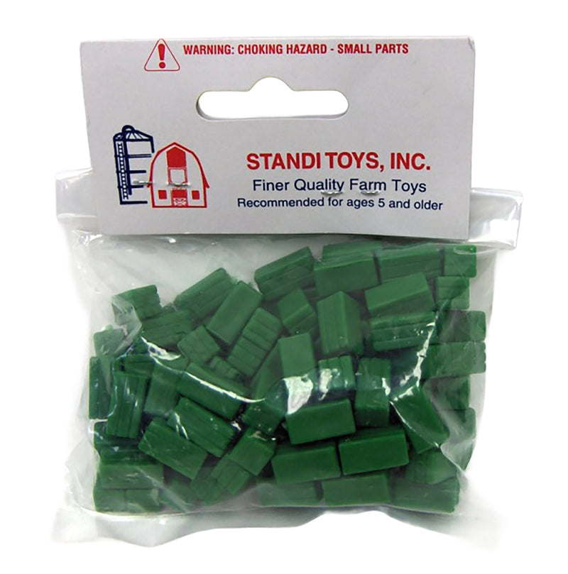 1/64 Plastic Green Hay Bales, approximately 50 bales, by Standi Toys