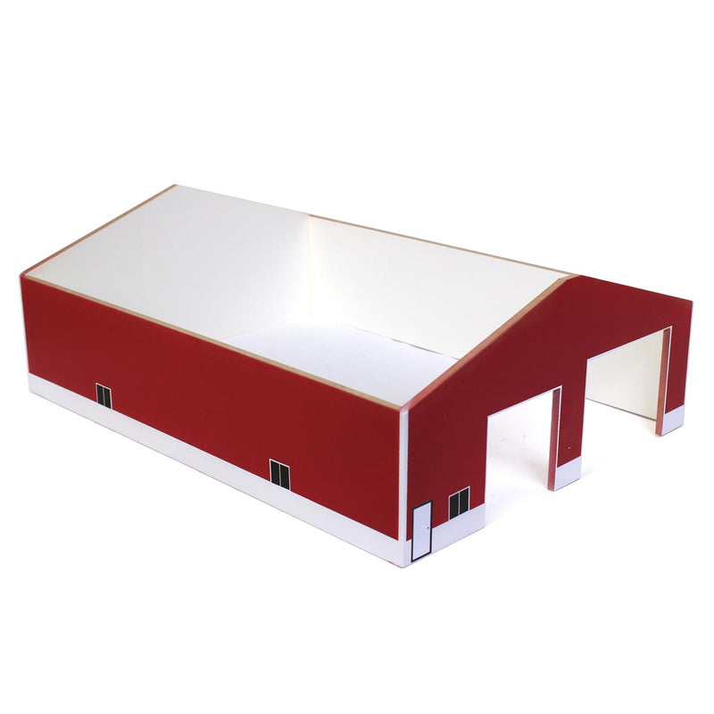 (B&D) 1/64 Red & White 2 Door 60ft x 80ft Wooden Tractor or Truck Shop - Damaged Item