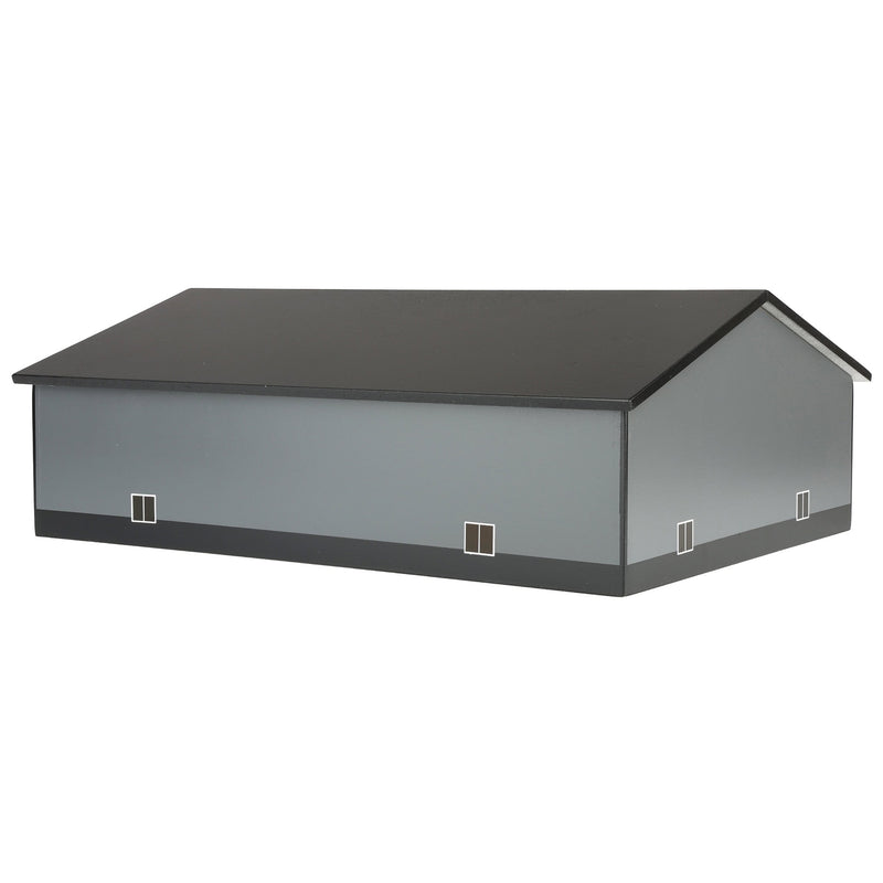 1/64 Gray & Black 2 Door 60ft x 80ft Wooden Tractor or Truck Shop