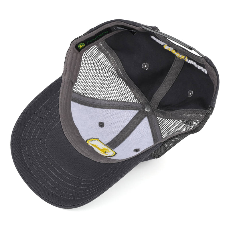 John Deere Construction Charcoal Twill Cap with Black Mesh Back