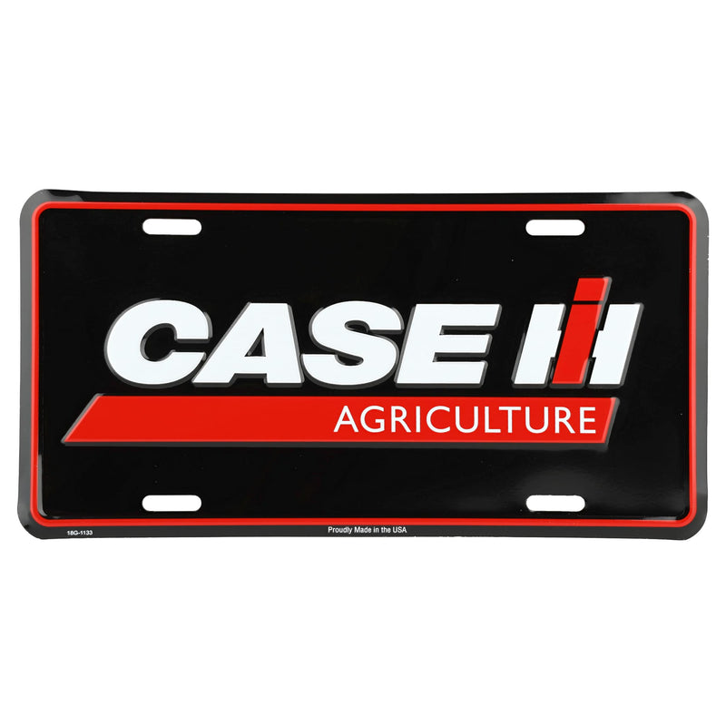 Case IH Agriculture 12in x 6in Black License Plate