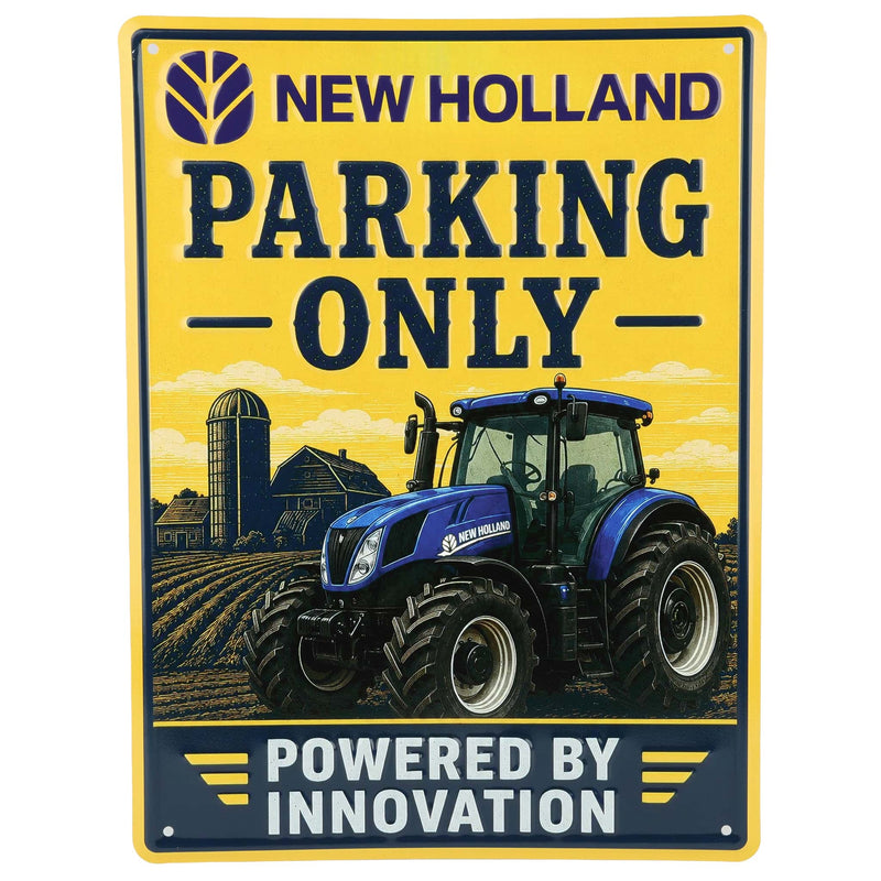 New Holland Parking Only Powered by Innovation 12in x 16in Metal Sign
