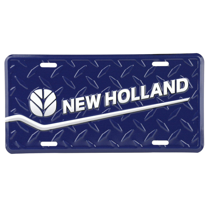 New Holland Diamond Plate Logo 6in x 12in Decorative License Plate